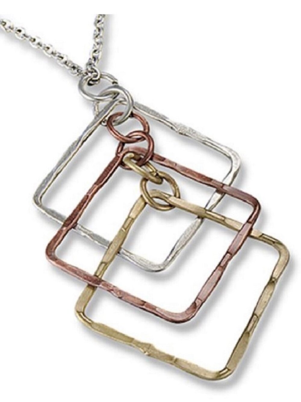 Anju Chetna Tri Color Mixed Metal Necklace from the Banjara Collection